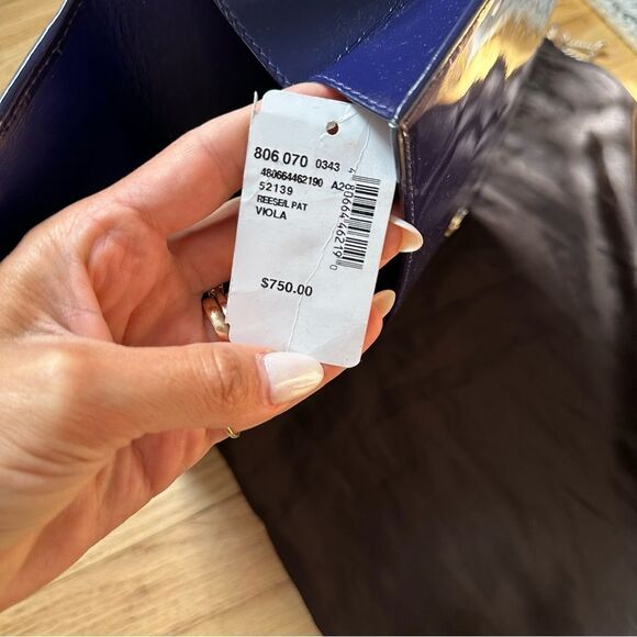 Jimmy Choo Patent Clutch Purple - Picture 6 of 9